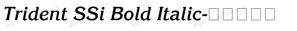 Trident SSi Bold Italic字体转换